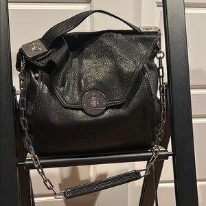 Kooba Black Leather Chain Shoulder Bag